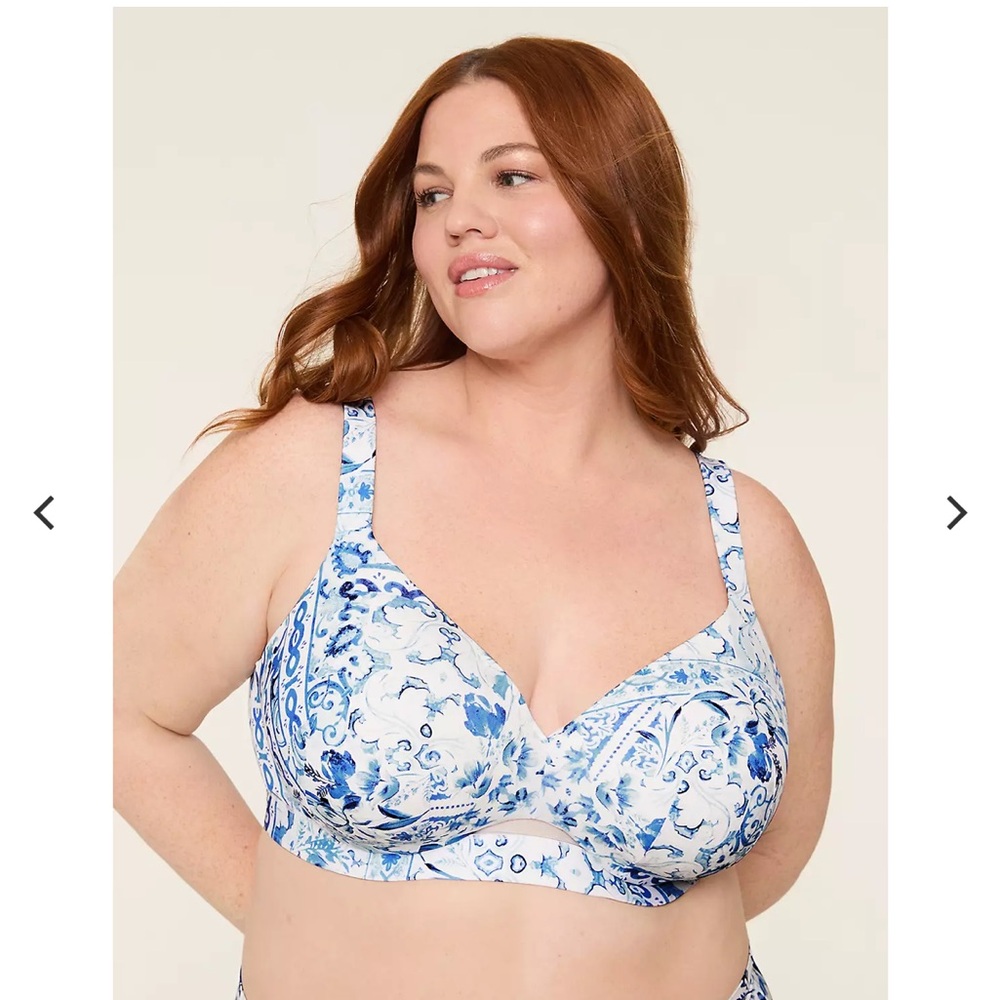 NWT Lane Bryant 42k Blue and White Women's Bra
